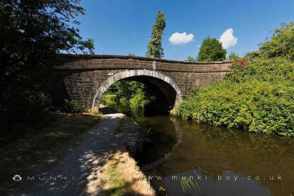 Bridge 83 or Whin's Bridge on the Leeds and Liverpool Canal at Higher Wheelton